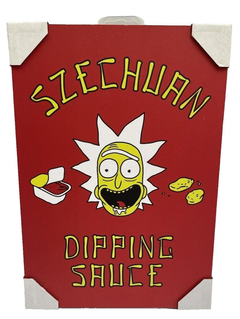 Rick and Morty AdultSwim Red Picture Szechuan Dipping Sauce Rick Wall Sign Decor